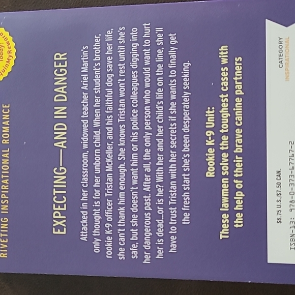 Love Inspired Suspense Rookie K-9 Larger Print 7 Paperback Books - Picture 7 of 12